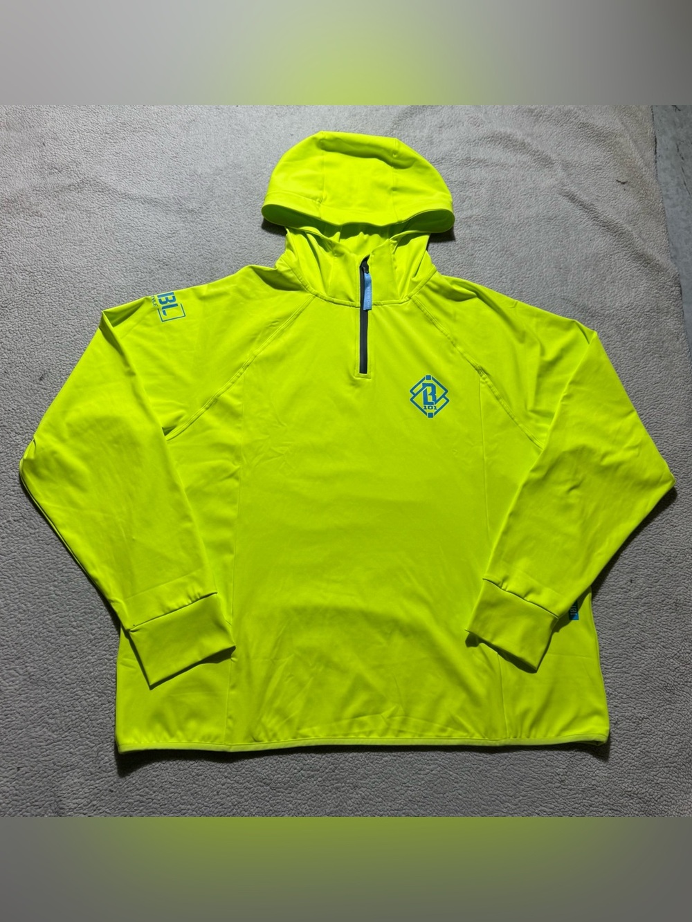 Baseball Lifestyle 101 B101 Hoodie Mens 3XL Diamond Tech Scuba Highlighter
